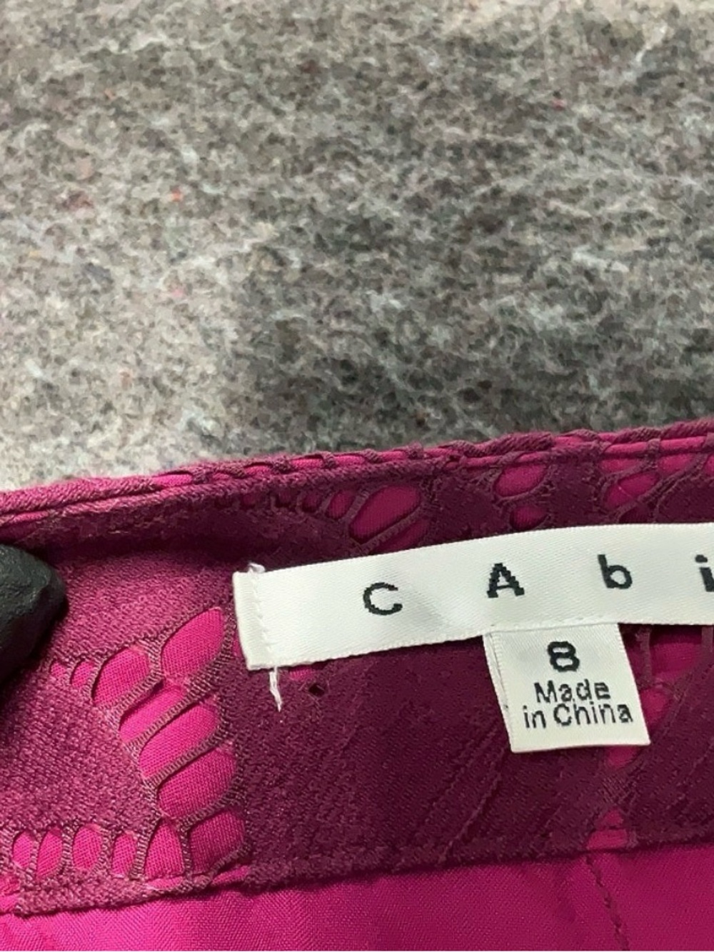 CAbi Burgundy Lace Pencil Skirt - Picture 4 of 7